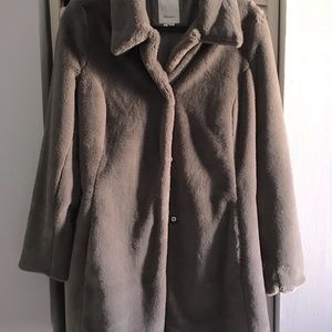 Anthropologie Elevenses Fax Fur Coat